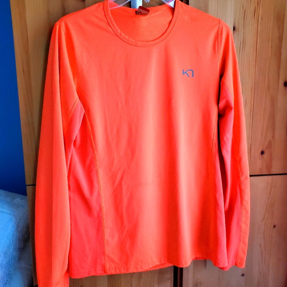 Kari Traa Myrbla Ls Women's Orange Long Sleeve Base Layer Top Size XL